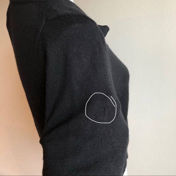 Banana Republic 100% Merino Wool Black Tie Neck Cardigan Shrug - Picture 3 of 6